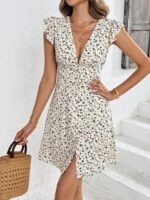 Shein Ditsy Floral V-Neck Mini Dress - Image 4