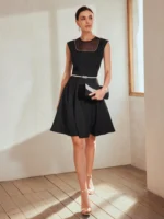 Shein MOTF Pearl & Rhinestone Dress - Image 4