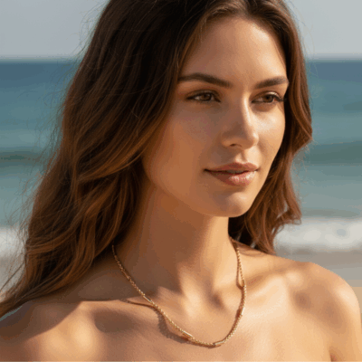 NEFERU Rope Necklace – Gold Plated Stainless Steel