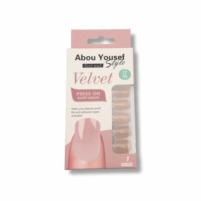 gel velvet press on short nails YS269