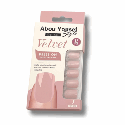 gel velvet press on short nails YS149