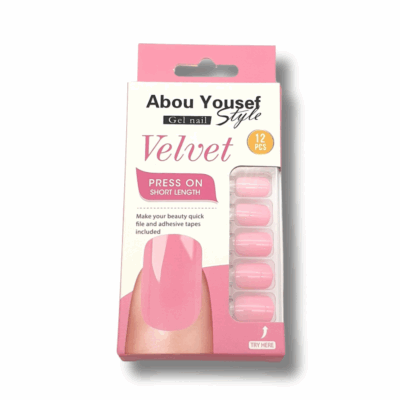gel velvet press on short nails YS278
