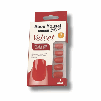 gel velvet press on short nails YS325