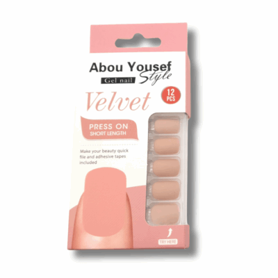 gel velvet press on short nails SH030