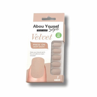 gel velvet press on short nails sh029