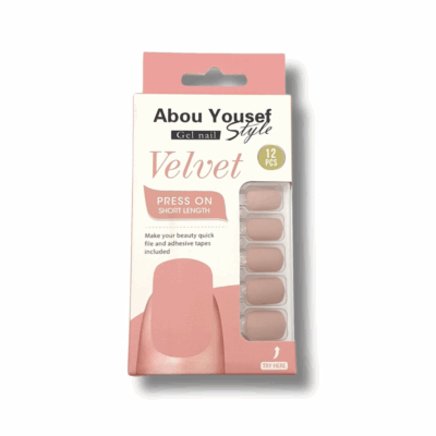 gel velvet press on short nails sh003