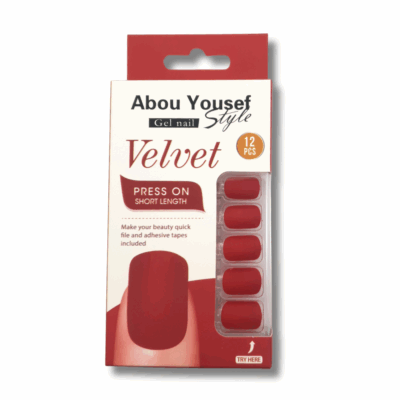gel velvet press on short nails sh002