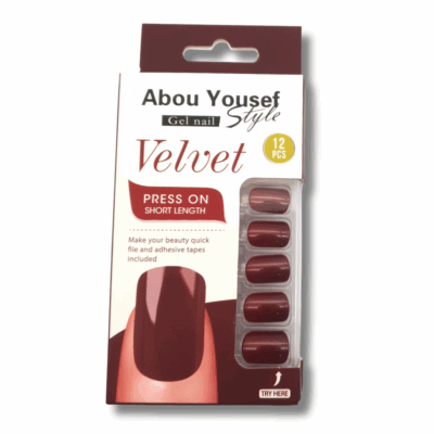 gel velvet press on short nails ys319
