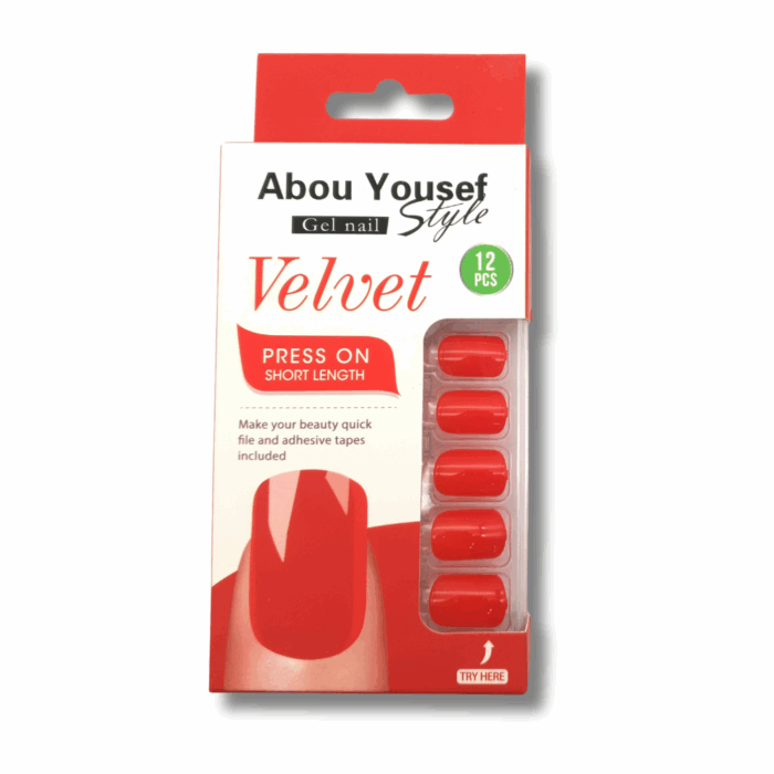gel velvet press on short nails YS178 - Image 1