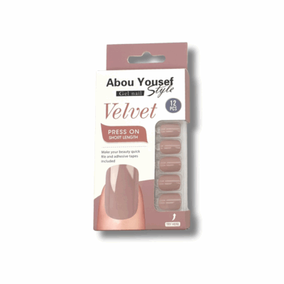 gel velvet press on short nails YS211