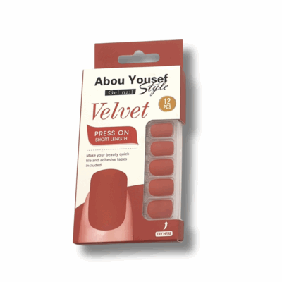gel velvet press on short nails SH021