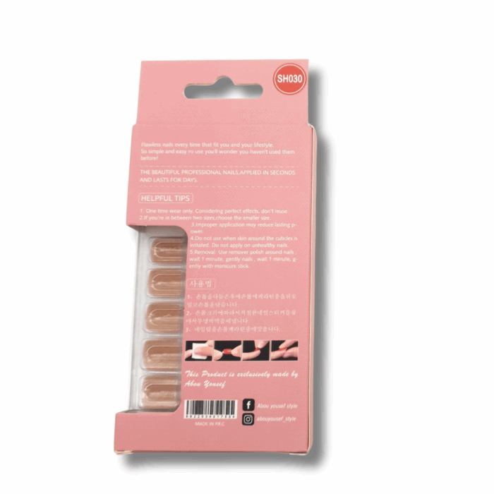 gel velvet press on short nails SH030 - Image 2