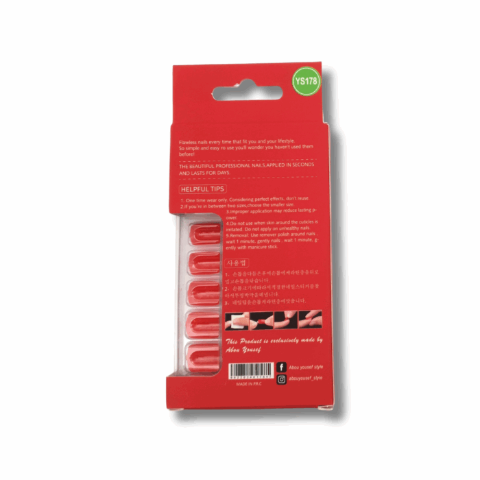 gel velvet press on short nails YS178 - Image 2