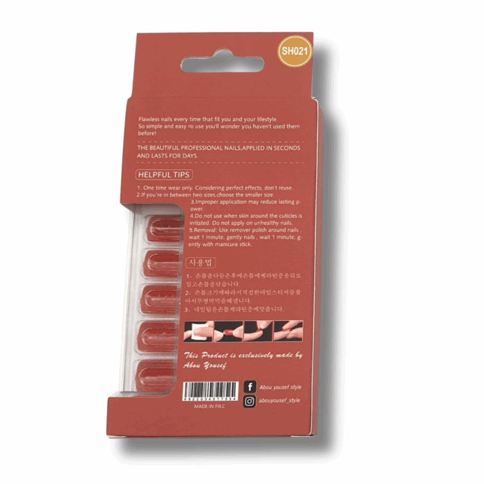 gel velvet press on short nails SH021 - Image 2