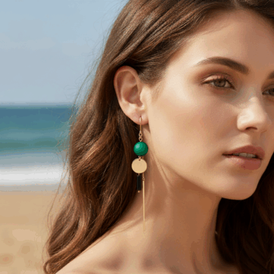 Green Glam Earrings