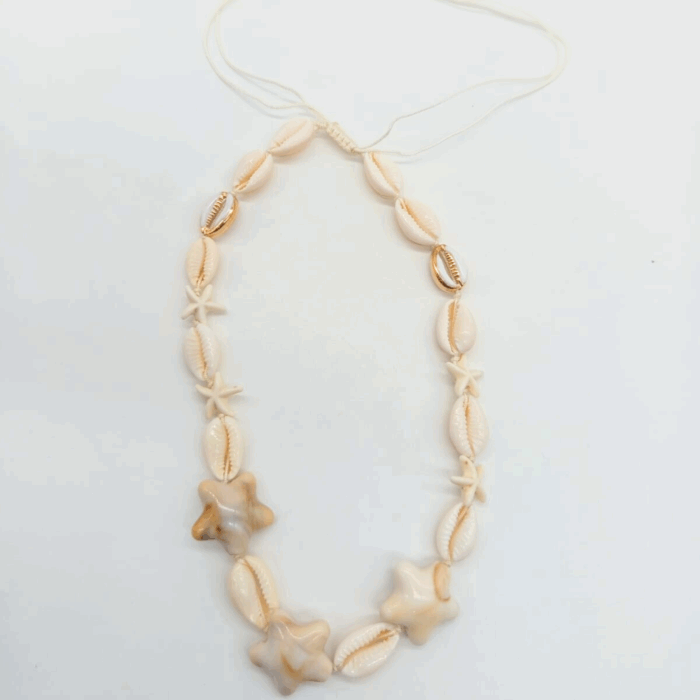 NEFERU Natural Statement Shell Necklace - Image 4