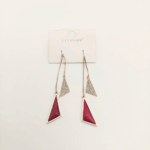 Red & Gold Radiance Earrings - Image 3
