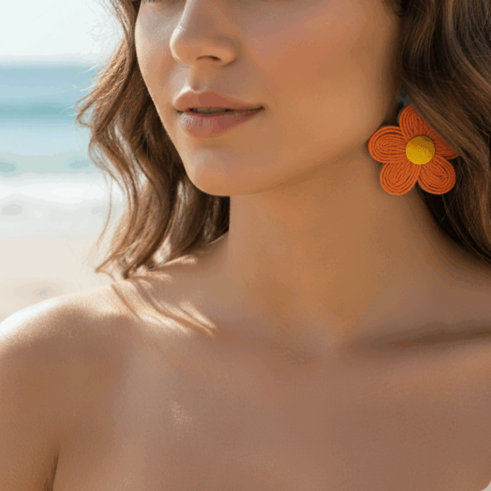 NEFERU Sunset Flower Earrings - Image 1